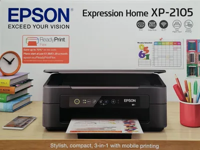 Zdjęcie produktu dla Epson Expression Home XP-2105, Atramentowa, Drukowanie w kolorze, 5760 x 1440 DPI, Kopiowanie w kolorze, A4, Czarny