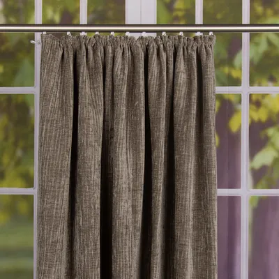 Produktbild von Thermo Chenille Fertigvorhang  Kälteschutz Schallschutz Verdunkelung grau 145x245cm