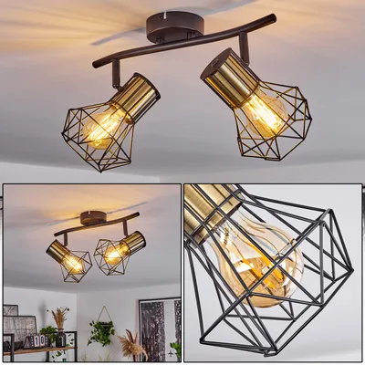 Produktbild von Pomari »Pomari« Deckenlampe aus Metall in Schwarz/Messingfarben