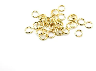 Produktbild von Vintageparts Biegeringe Goldfarben 8 mm 50 Stück