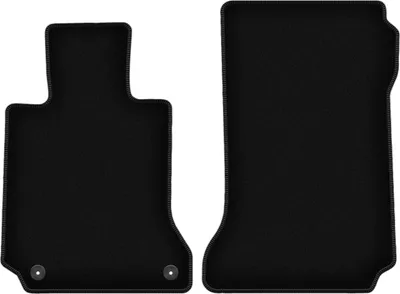Image de Wielganizator Tapis avant de sol velours sur-mesure pour Mercedes C W204 (2007-2014, berline, kombi, coupé) noir, jeu 2 pièces, fixations