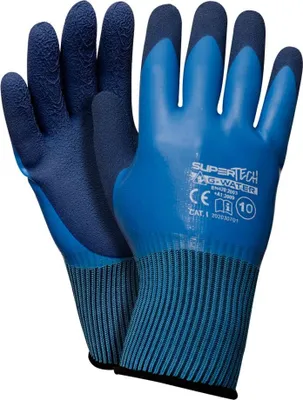Produktbild von 12 Paar Arbeitshandschuhe Montagehandschuhe Wasserdicht Latex Wasserfest Gr 9