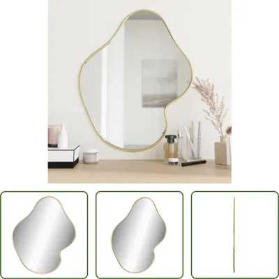 Produktbild von The Living Store Wandspiegel Golden 60x50 cm
