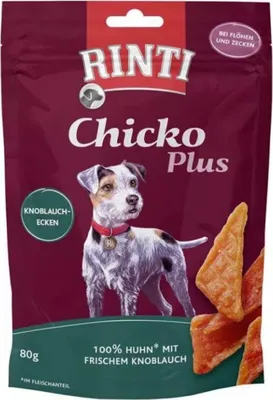 Produktbild von RINTI Chicko Plus Knoblauchecken, Snacks, Hund, Adult, Huhn, 80 g