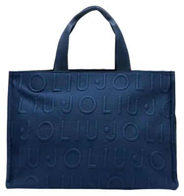 Produktbild von Liu Jo L TOTE LOGO BUBBLE Damen Handtasche Blau : Größe - UNICA Größe: UNICA