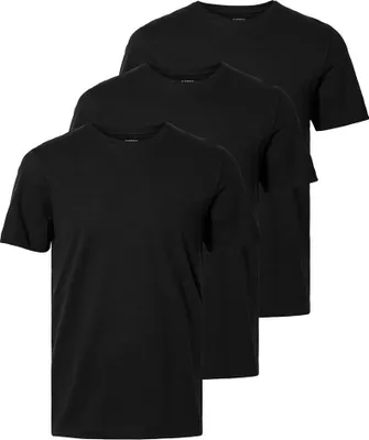 Produktbild von Selected Cormac Kurzarm-t-shirt 3 Einheiten Schwarz S Herren Schwarz S