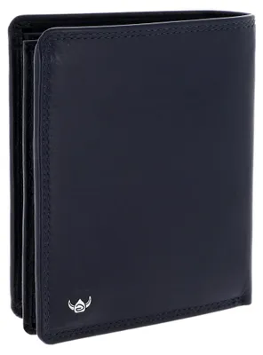 Produktbild von Leder Geldbörse Polo RFID Protect Kombischeintasche 1230 Marineblau dunkelblau
