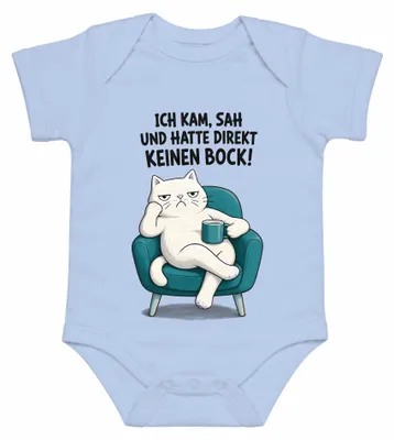 Obrázek produktu pro Tričko s potiskem "Přišla jsem, viděla jsem, a už mě to nebaví", sarkastické, pro kojence, světle modré, velikost 0/3