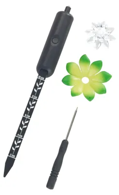 Produktbild von Maximex LED Feuchtigkeitsmessgerät für Pflanzen, Feuchtigkeitsmesser und Gießanzeiger für Zimmerpflanzen, misst Bodenfeuchtigkeit in Blumenerde, batteriebetrieben, Ø 5 x 19 cm