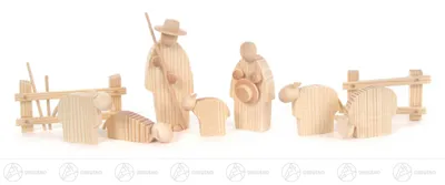 Produktbild von Krippefiguren Die Hirten Sortiment 4 (9) Höhe = 80mm NEU