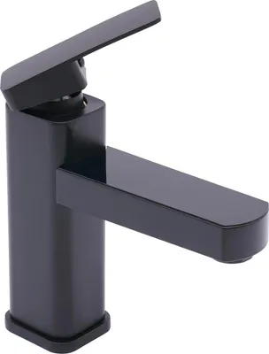 Zdjęcie produktu dla Bateria umywalkowa - Jednouchwytowa - Cyfrowy wyświetlacz temperatury - Montaż natynkowy - Wkład ceramiczny - Stop cynku - Czarny