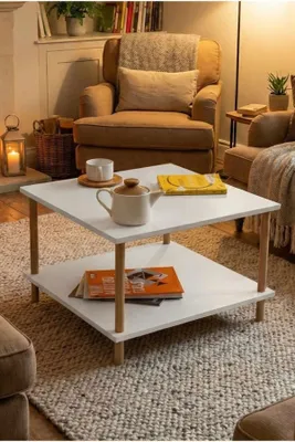 Produktbild von Skye Decor, Hochwertiger Nesting Tisch (3 Teile) - Saphir Eiche, 100% Melamin | 1001