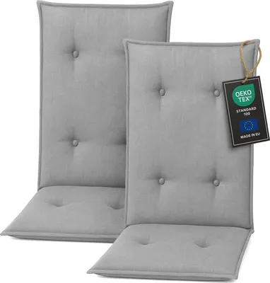 Obrázok produktu pre Pillows24 Vankúš na záhradné kreslo -120x50x8 cm / Sivá / Prešívané - Polštář, sedák na židli, sedák na zahradní nábytek, zahradní židle