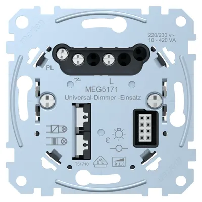 Produktbild von MERTEN MEG5171-0000 - Dimmer - Eingebaut - Metallisch - 220 - 230 V - 50 - 60 Hz - 420 W