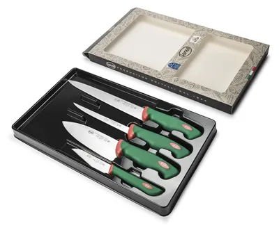 Sushi-Messer-Set, 5-teilig, 24/16/16/10 cm, Edelstahl