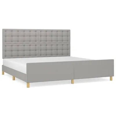 Immagine prodotto di vidaXL Struttura letto senza materasso grigio chiaro 200x200 cm tessuto
