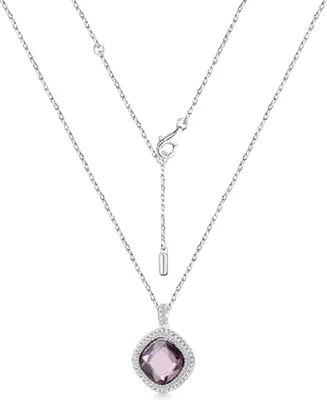 Produktbild von Collier aus 925er Sterlingsilber mit violettem Amethyst und Diamanten