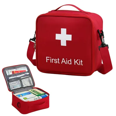Image de Trousse de premiers secours sac à pharmacie - Oxford - 25 x 11 x 21 cm - Avec bandoulière