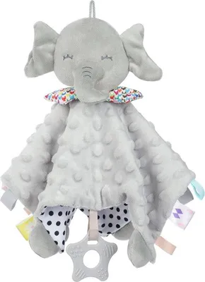 Produktbild von Kuscheldeckchen für Babys - 1 Stück - buntes - 28 x 28 cm