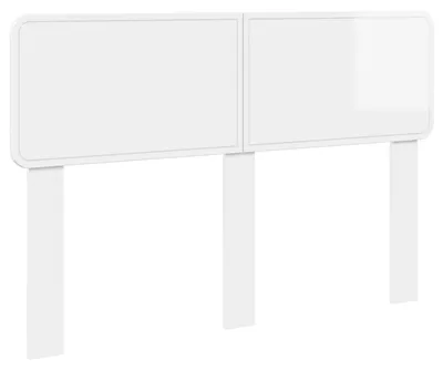 Image de Tête de lit vidaXL Bois blanc brillant