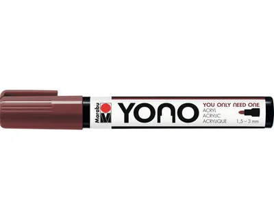 Obrázek produktu pro Marabu YONO, Hnědá, Vícebarevný, 1 barva/barev, 1,5 mm, 3 mm, Plátno, Textil, Sklo, Kov, Plast, Kámen, Dřevo