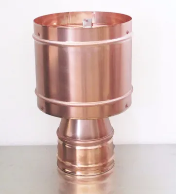 Produktbild von Doppelwandiger Tonnenkamin außen Kupfer - Innendurchmesser 250 / geschätzt 300 mm