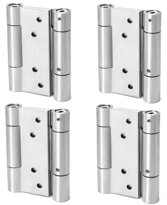 Productafbeelding van Draaideurscharnier Verstelbaar veervermogen - Deurscharnier - RVS 304 - Dubbel werkingsscharnier - 100 mm - 20 kg draagvermogen - 4 stuks