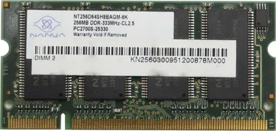 Immagine prodotto di Nanya Nt256d64sh8bagm-6k Ddr1 256mb 333mhz Ddr Ddr1 Sodimm Banco Modulo Ram