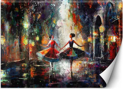 Produktbild von Vlies fototapete Tanzende Ballerinas 300x210 cm Feeby Lila inkl. Kleber einfache Montage