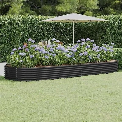 Productafbeelding van Verhoogd Tuinbed van Verzinkt Staal in Antraciet