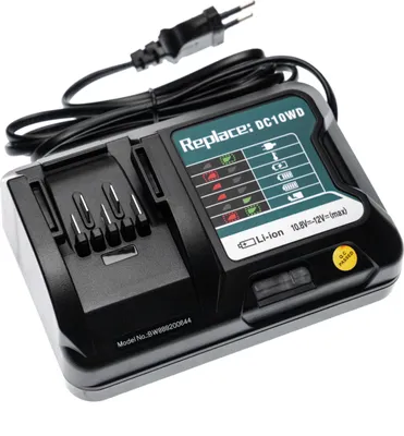 Produktbild von vhbw Ladegerät kompatibel mit Makita BL1020, BL1020B-2, BL1021, BL1021B-2, BL1040, BL1040B-2, BL1016, BL1021B Werkzeug Li-Ion-Akkus, 40 W, 10,8 V