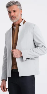 Obrázek produktu pro Ombre Clothing Pánský blazer Bah šedá melanžová L