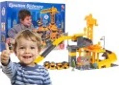Immagine prodotto di grande cantiere con pista + veicoli da costruzione + accessori