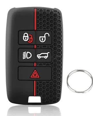 Obrázek produktu pro Pouzdro na klíče od auta, silikon, 5 tlačítek, kompatibilní s modely Range Rover, Discovery, Evoque, Velar a Jaguar