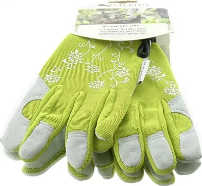 Produktbild von BLACKFOX® Garten - Handschuhe Lady´s Line JARDY Lime mit Blumendruck Größe 7/S