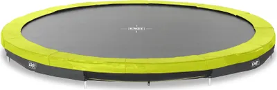 Image de EXIT Silhouette Trampoline Sportive ø366cm – Enterré – Trampoline Enterrée – Rond – pour Enfants – Vert