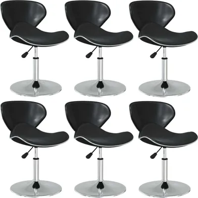 Produktbild von Esszimmerstühle 6 Stk. Schwarz Kunstleder