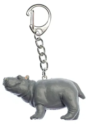 Produktbild von Nilpferd Hippo Schlüsselanhänger Miniblings Anhänger Schlüsselring Zoo Gummi
