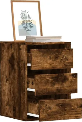 Produktbild von vidaXL Komoda z szufladami dąb wędzony 40x41x58 cm materiał drewnopochodny