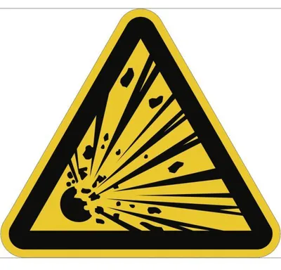 Produktbild von Dreifke® Aufkleber Warnung vor explosionsgefährlichen Stoffen ISO 7010, Folie...