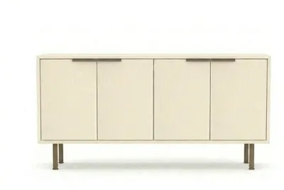 Image de Buffet, commode, meuble de rangement moderne blanc pour le salon, design
