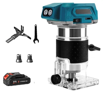 Produktbild von Holzfräse, bürstenloser Motor, einstellbare Geschwindigkeitsstufen, Mit 1XBattery