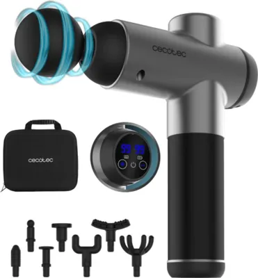 Produktbild von SkinCare Massage Full Recovery: Massagepistole mit 99 Intensitätsstufen, Display, Brushless Motor, 8 Massageköpfen, Koffer.