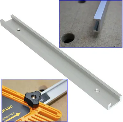 Image de Rails en T de 300 mm, fixation de rail à rainure en T pour défonceuse - scie circulaire sur table