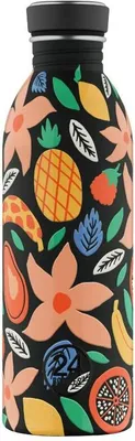 Immagine prodotto di Borraccia in acciaio inossidabile 24Bottles Tropical Noir da 0,5 l, a tenuta stagna, non termica