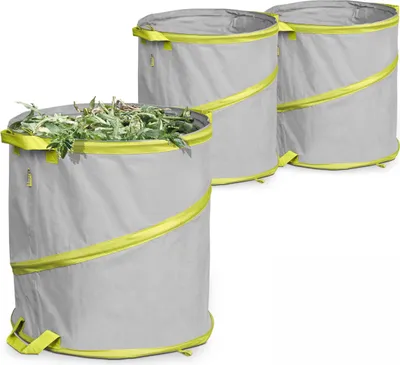 Produktbild von 3 Gartensack Pop-Up von 85 l - 47 x 50 cm Grau - Oviala Lesto