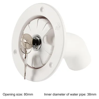 Immagine prodotto di Tappo di riempimento dell'acqua a gravità con serratura, filtro a botola per camper, barche, roulotte e rimorchi