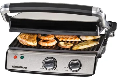 Productafbeelding van Contactgrill KG 2020, met diverse toepassingsmogelijkheden, 5 standen voor hoogteverstelling, traploze temperatuurregeling, antiaanbaklaag op de grillplaten, vetopvangbak, 2000 watt