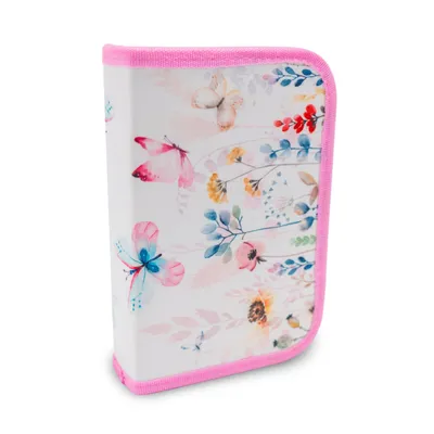 Produktbild von itenga Schüler-Etui Mäppchen Schmetterling 28 teilig 1-Zipper