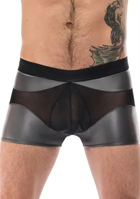 Produktbild von Graue Kurze Hosen S Iron Clad mit tief ausgeschnittener Taille, hoch geschnittenen Beinen und Netzbeutel